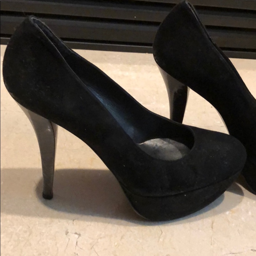 Stuart Weitzman Black Suede Platforms - image 2